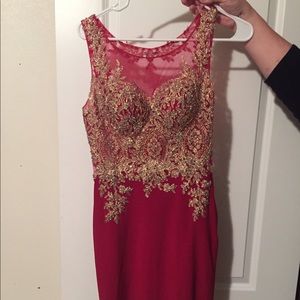 Red formal dress